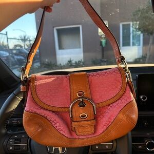 Coach Pink and brown soho Bag/purse